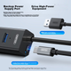 Розширювальна док-станція UNITEK USB Hub для ноутбуків та настільних комп'ютерів, високошвидкісний концентратор 3.0 з адаптером порту живлення Type-C, подовжувач 0,3 метра Y-3089T - изображение 8
