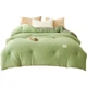 Одеяло Grace A-Class Milk Velvet Осень-Зима, односпальное, для студентов, размер 200*230 см, цвет Jin Bamboo Shadow Green. - изображение 2