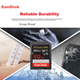 Карта пам'яті SanDisk SD 512 ГБ, 4K V30 U3 C10, карта пам'яті для камери, швидкість читання 200 МБ/с, швидкість запису 140 МБ/с, карта пам'яті для бездзеркальних/дзеркальних камер - изображение 8