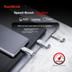 Флеш-накопичувач SanDisk 1 ТБ Type-C USB 3.2 Dual Drive DDC4, швидкість читання до 400 МБ/с, автоматичне резервне копіювання, сумісний з телефонами та комп'ютерами, металевий флеш-накопичувач великої ємності з двома інтерфейсами - изображение 5
