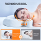 Подушка для сну Aeromax Side Sleeping Pillow, подушка у формі медузи, без тиску на обличчя, проти зморшок, проти носогубних складок, подушка з піни з ефектом пам'яті для шийного відділу хребта, захист для порожнистих очей, подушка для сну з вух - зображення 6