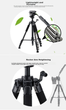 Штатив JJC, сумісний з камерами Sony A7r5/r4, A7m4/m3, A7s3, A9m3, A6400, FX3, модель VCT-VPR1, з пультом та кабелем затвора - зображення 3