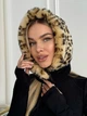 Женский капор Mink Leo меховой леопардовый черный - изображение 1