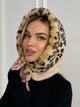 Женский капор Mink Leo меховой леопардовый бежевый - изображение 1