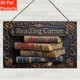 Табличка «Reading Corner» дерев’яна коричнева 20×12.7 см - зображення 3