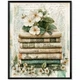 Постер «Vintage Botanical Library» «Книги и цветы» бежевый 30×40 см - изображение 1