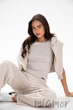 Штаны женские широкие с карманами утепленные Cotton Fleece German Volf 25141 XS Светло-бежевые - изображение 6