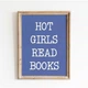 Постер «Hot Girls Read Books» бумажный синий - изображение 1