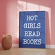 Постер «Hot Girls Read Books» бумажный синий - изображение 4