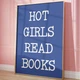 Постер «Hot Girls Read Books» бумажный синий - изображение 7