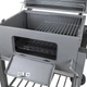 Гриль барбекю вугільний прямокутний з термометром і поличками Сірий (23168) - зображення 3