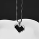 Кулон мужской Pixel Heart с цепочкой, подвеска, украшение на шею из медицинской стали под серебро - изображение 5
