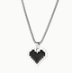 Кулон мужской Pixel Heart с цепочкой, подвеска, украшение на шею из медицинской стали под серебро - изображение 6