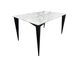 Стіл NORMAN CERAMIC 140*90 Muie White глянець/чорний каркас - изображение 2