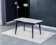 Стіл BERLIN CERAMIC 111(140)*75 білий глянець/чорний каркас - изображение 4