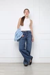 Джинсы wide leg женские 3XL цвет синий YUKI ЦБ-00295758 - изображение 1