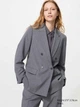 Пиджак классический удлиненный женский Uniqlo 105091065 XL Серый (1161457727) - изображение 1