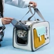 Сумка переноска для кота кішки собаки кошенят до 8 кг з ремінцем на плече біла 44х25х27 см (002295) - зображення 14
