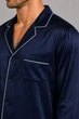 Чоловіча піжама із італійського шовку BOBRAND "Premium Blue" - 2XL - зображення 3