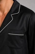Чоловіча піжама із італійського шовку BOBRAND "Premium Black" - XL - зображення 3
