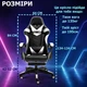 Кресло игровое геймерское 4Points G-001 с подставкой для ног, подушками, газлифтом и наклоном спинки 135° - изображение 3