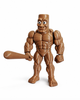 Движимая Brainrot игрушка Tung Tung Tung Muscle Sahur в коричневом цвете. - изображение 4