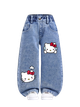 Джинсы для девочек с принтом Hello Kitty 110 см - зображення 1