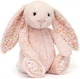 Плюшевый зайчик с цветочными ушками Jellycat 30 см мягкая игрушка кролик с длинными ушами пудровый JC Bonnie Rabbit - изображение 3