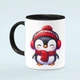 Чашка «Зимний Пингвин» – уютное настроение в холодные дни Чёрный - изображение 1