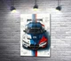 Картина Скетч зарисовка BMW M4 GT3 87x130 см Модуль №1 (006307) - изображение 1