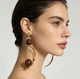 Жіночі сережки "Астрономія" 9.5 см jewelry Золотисті - зображення 2