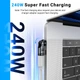Переходник поворотный 540° USB Type-C M/F Fast Charging (PD3.1 240W 5A/48V) LED Metal Grey (48877) - изображение 5