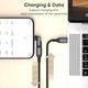 Переходник поворотный 540° USB Type-C M/F Fast Charging (PD3.1 240W 5A/48V) LED Metal Grey (48877) - изображение 6