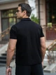 Мужское поло из хлопка polo футболки однотонные черная Teamv 3XL - изображение 7