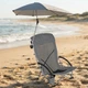 Розкладне пляжне крісло Sport-Brella Beach Chair з регульованою парасолькою UPF 50+ , сірий ( 10253 ) - зображення 9
