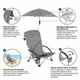 Розкладне пляжне крісло Sport-Brella Beach Chair з регульованою парасолькою UPF 50+ , сірий ( 10253 ) - зображення 10