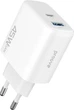 Сетевое зарядное устройство Proove Silicone Power 2 45W (Type-C+USB) White (687330003) - изображение 1