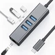 USB-C хаб с сетевым адаптером RJ45 Gigabit + 3×USB 3.0 Stone переходник ethernet (ST-NC2521G) - изображение 1