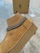 Уги шкарпетка UGG Tazz Platform Knit chestnut 36 розмір коричневі - изображение 3