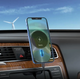 Автотримач HOCO CA91 MagSafe 15W з бездротовою зарядкою, магнітний, на дефлектор, поворот 360°, сірий - зображення 4
