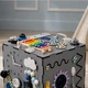 Бизикуб Гига для детей 40x40 см, 50 элементов, Графитовый (Развивающий деревянный бизиборд) - изображение 6