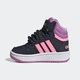 Кроссовки Adidas Kids Hoops Mid Lifestyle Legend Ink/Beam Pink/Pulse Lilac р. 9.5/26.5/17 см - изображение 2