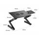 Столик для ноутбука розкладний трансформер з активним охолодженням Laptop Table T8 чорний - зображення 4
