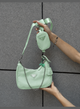 Женская сумка Prada хобо светло-зеленая мятная - изображение 2