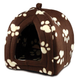 Мягкий домик для собак и кошек, Pet Hut White, Коричневый / Спальное место для животных / Будка-лежанка мягкая - изображение 6