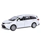 Модель легкосплавного автомобіля Heimanba 1:24 Toyota Sienna MPV Business Vehicle, дитяча іграшка з легкосплавного скла, біла - изображение 1
