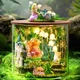 Деревянная модель ручной работы Wo De Wu, игрушка для самостоятельного изготовления, сказочный сад, бутылка мечты, настольное украшение, игрушка, подарок на день рождения для девочек. - изображение 3