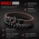 Двошаровий чоловічий браслет Bangle Hook + Beads, браслет на удачу Коричневий - изображение 1