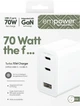 Ładowarka Panzer Glass empower Turbo 70W 2xUSB-C + USB-A GaN White-Silver (EM31479) - obraz 4