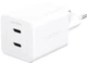 Зарядний пристрій PanzerGlass empower Turbo 45W 2xUSB-C GaN White-Silver (EM58685) - зображення 1